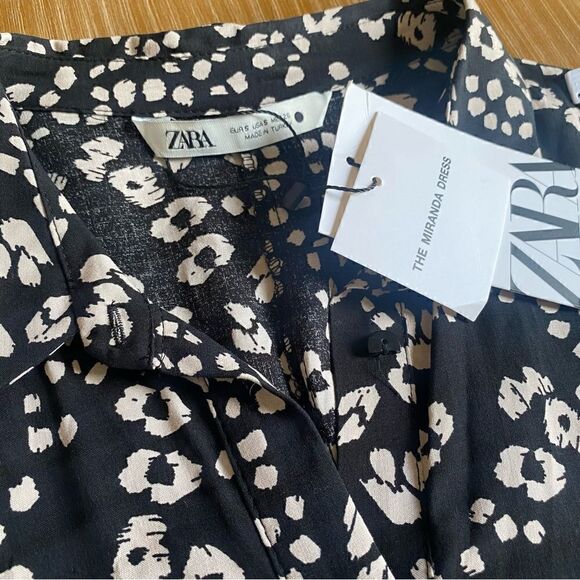 ZARA Cheetah Print Button Down Miranda Dress New - Picture 10 of 13